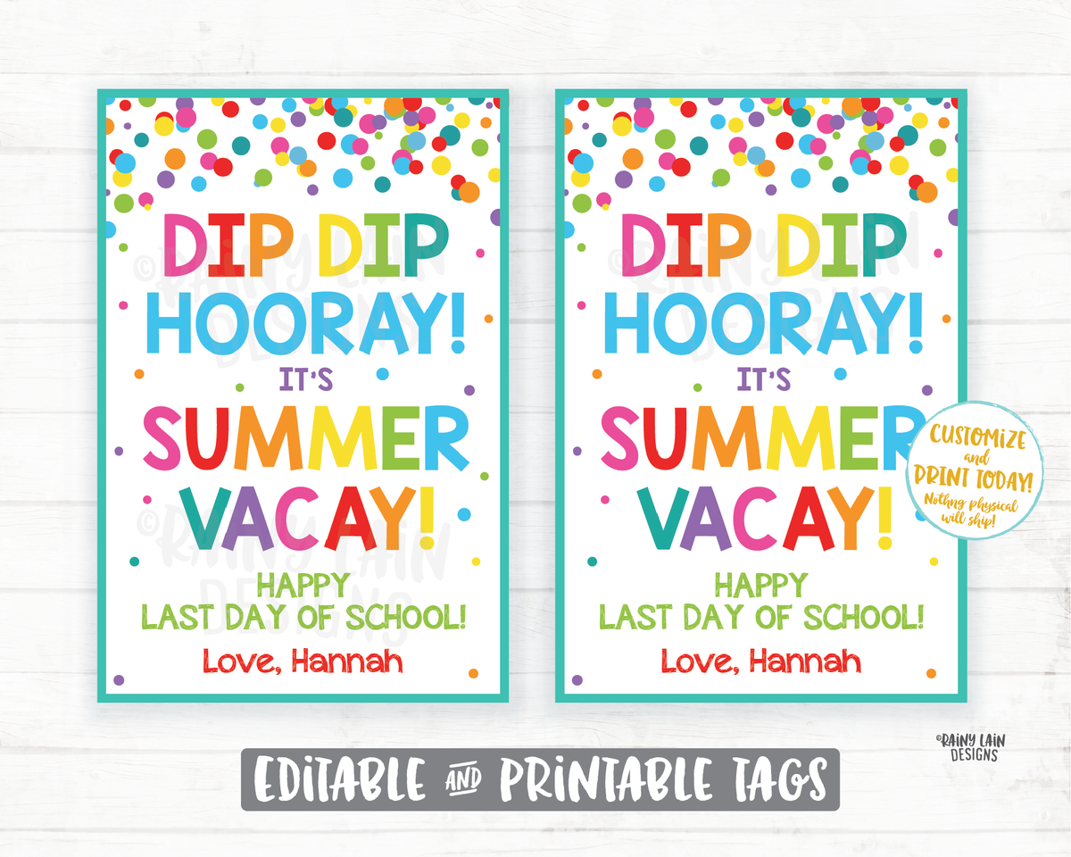 Dip Dip Hooray It's Summer Vacay End of School Year Gift Tags Preschoo – Rainy Lain Designs LLC dip-dip-hooray-it-s-summer-vacay-end-of-school-year-gift-tags-preschoo-rainy-lain-designs-llc