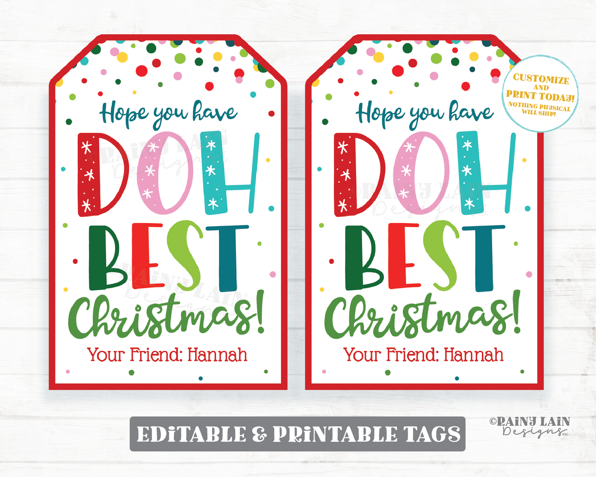 Free Printable Play Doh Gift Tags Holiday