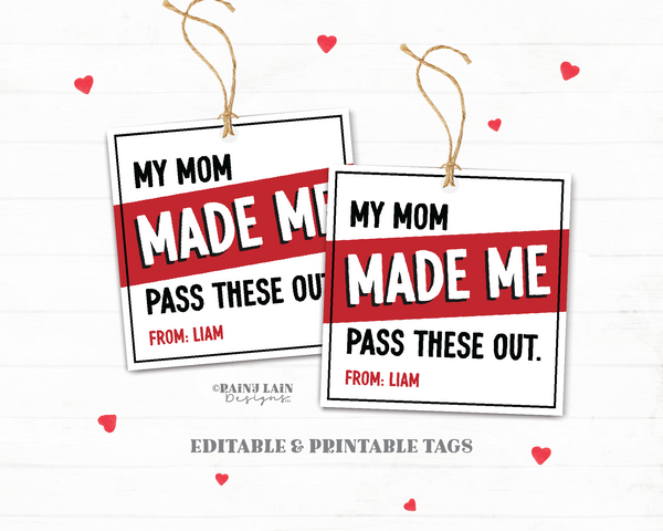 My Mom Made Me Pass These Out Valentine Cards, Tween Valentine, Easy Boy Valentine's, Boy Valentine Class, my mom made me valentine's