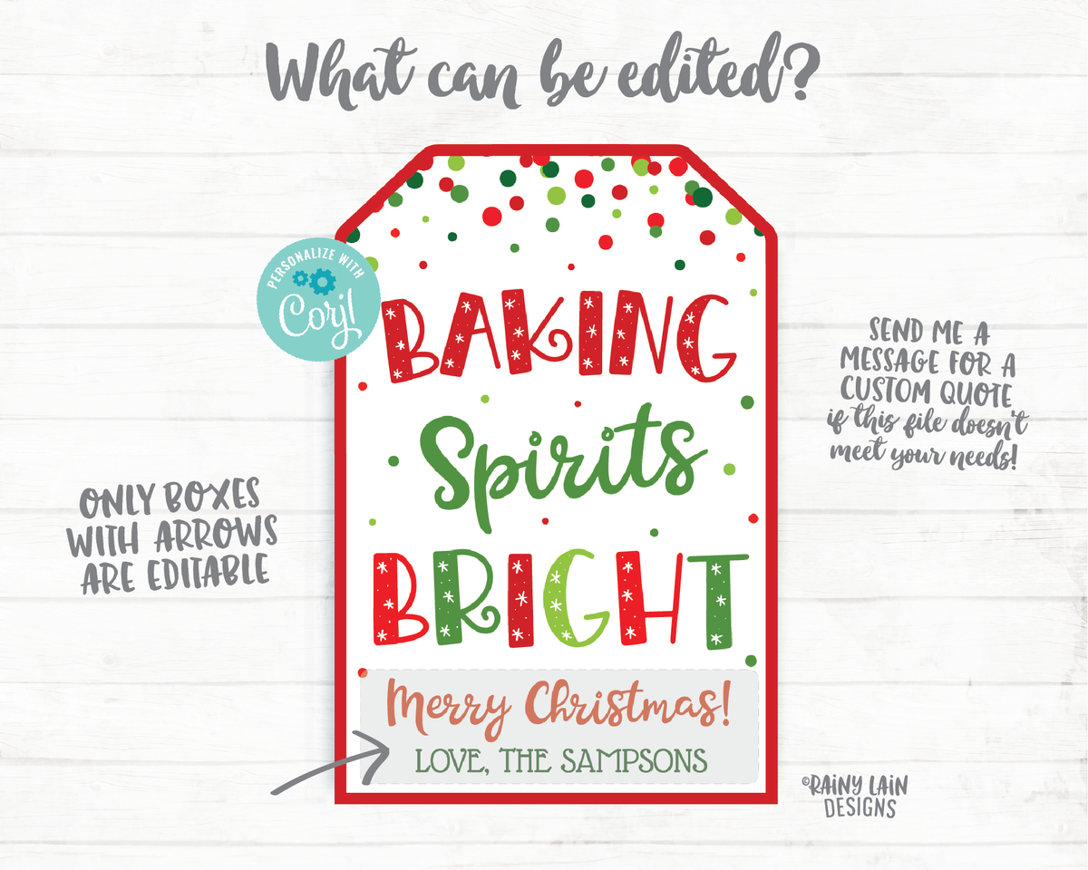 Christmas Teachers make spirits bright gift tag - Instant Download – Cute  Party Dash