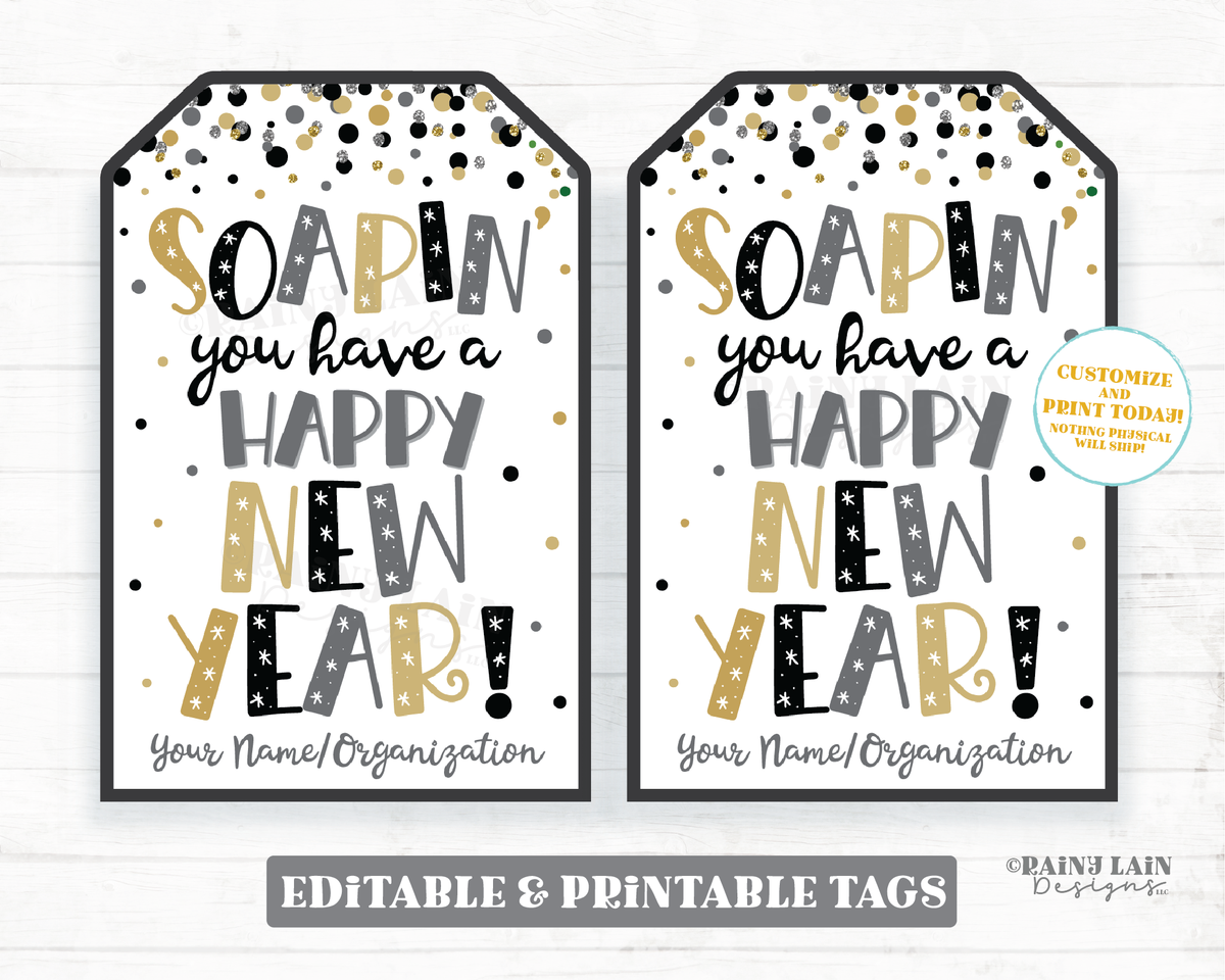 soapin you have a happy new year tags soap gift appreciation