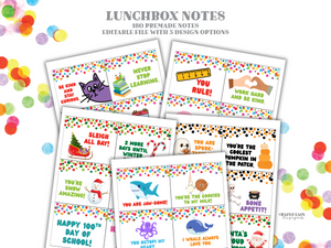 Lunch Box Notes for Kids, Lunchbox Note Templates, Positive Affirmations, Interesting Facts, Lunchbox Jokes for Kids, Funny Lunch Box Notes