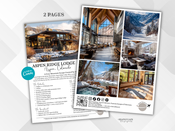 Trip Proposal Template, Modern Travel Quote with Photos, Editable in Canva