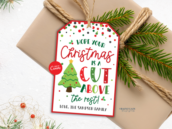 Cutting Board Gift Tag, Cut Above Printable, Editable in Canva