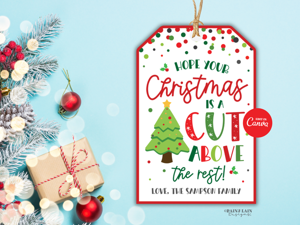 Cutting Board Gift Tag, Cut Above Printable, Editable in Canva