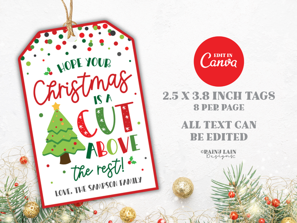 Cutting Board Gift Tag, Cut Above Printable, Editable in Canva