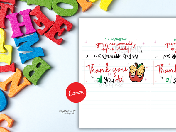 Teacher Appreciation Week Candy Bar Wrapper Printable, Teacher & Staff Thank You Treat Wapper, Editable in Canva
