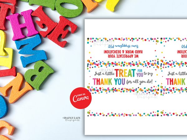 Printable Candy Bar Wrapper, Teacher Appreciation Candy Bar Wrapper, PTO PTA, Employee, Staff, Co-Worker, Volunteer, Nurse