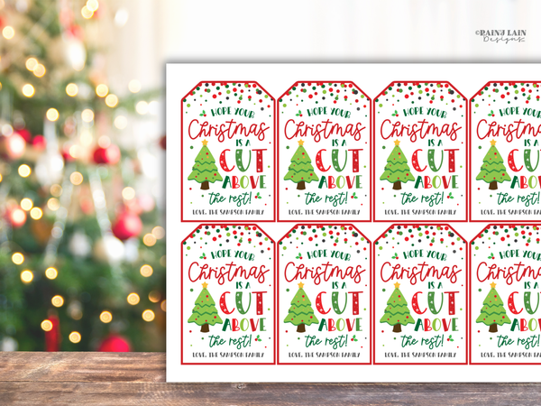 Cutting Board Gift Tag, Cut Above Printable, Editable in Canva