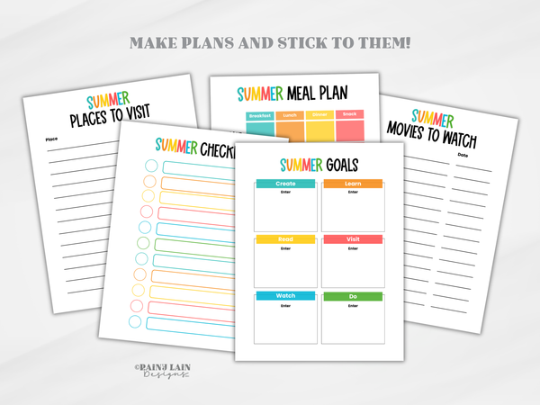 2026 Summer Planner for Kids, Editable Family Organizer, Summer Calendars Canva Template