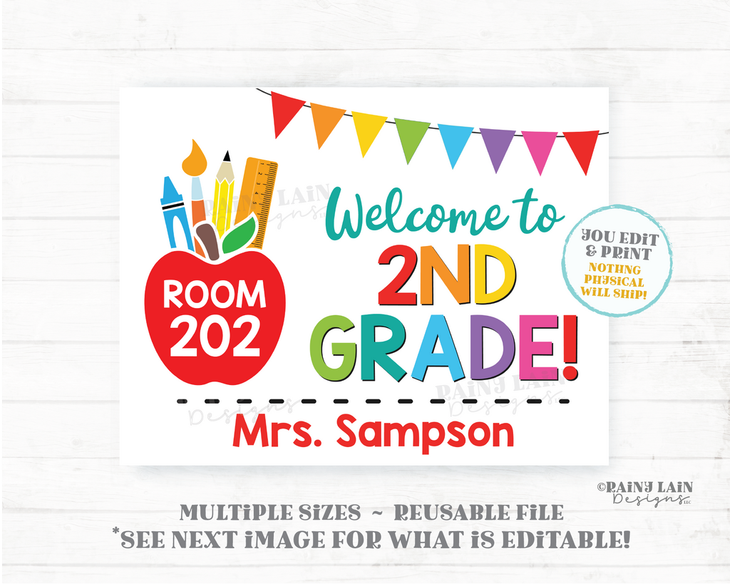 Welcome To Class Sign Editable Editable Classroom Welcome Door Sign Editable Welcome Sign Door