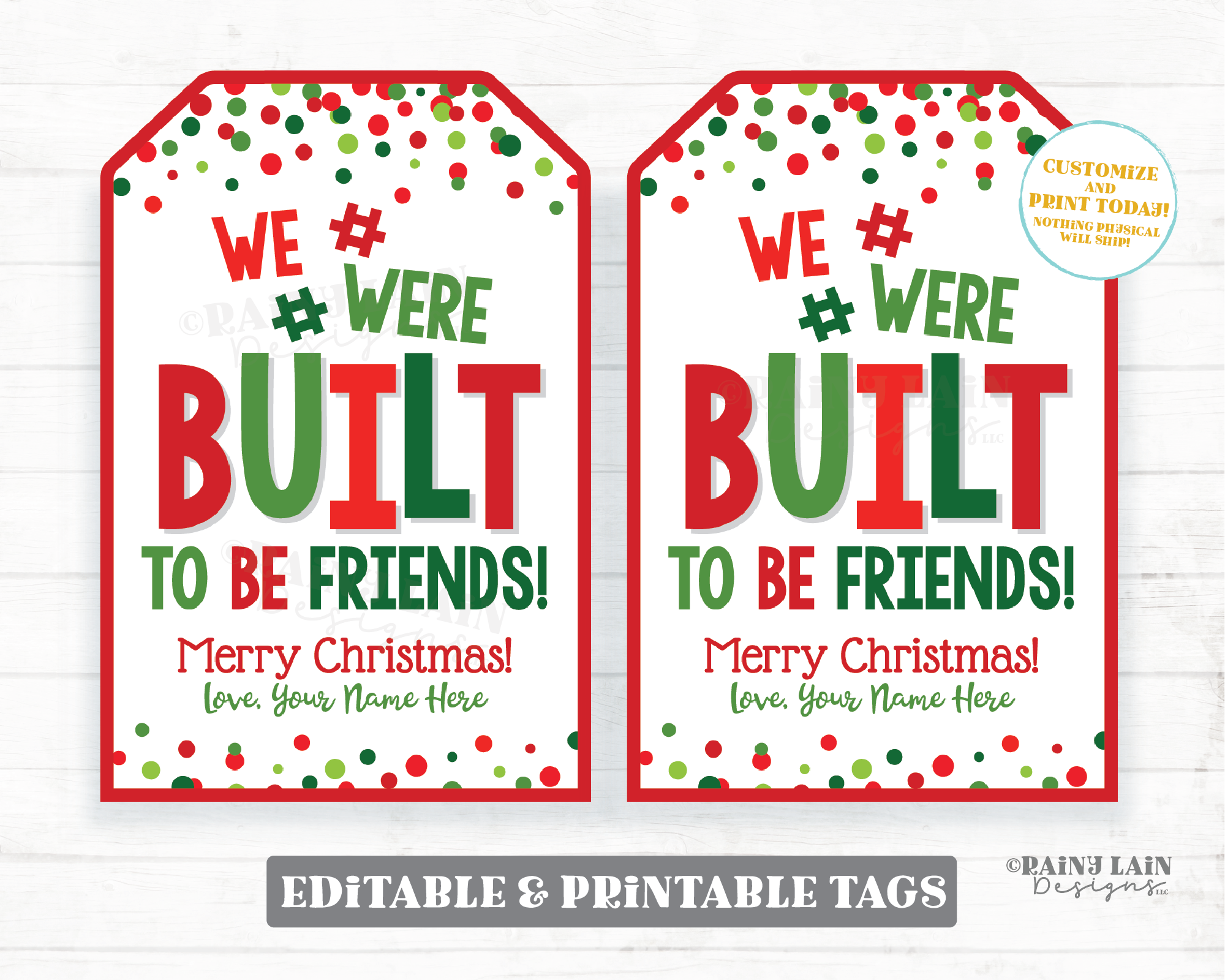 We Were Built to be Friend Tag Christmas Building Blocks Gift Puzzle P – Rainy Lain Designs LLC we-were-built-to-be-friend-tag-christmas-building-blocks-gift-puzzle-p-rainy-lain-designs-llc