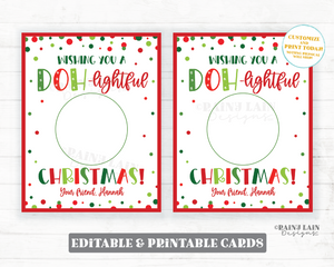 Doh-lightful Christmas Card Play dough Gift Tag Holiday Playdough From –  Rainy Lain Designs LLC