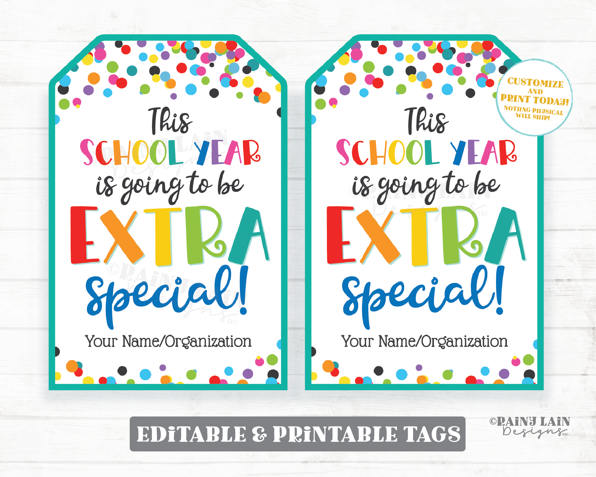 School Year Going to be Extra Special Tag First Day of School Gift Gum – Rainy Lain Designs LLC for Free Printable Customizable Gift Tags