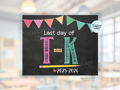First Day of T-K Sign Girl Printable First Day of School Sign Back to School Chalkboard Sign 1st Day of Transitional Kindergarten TK