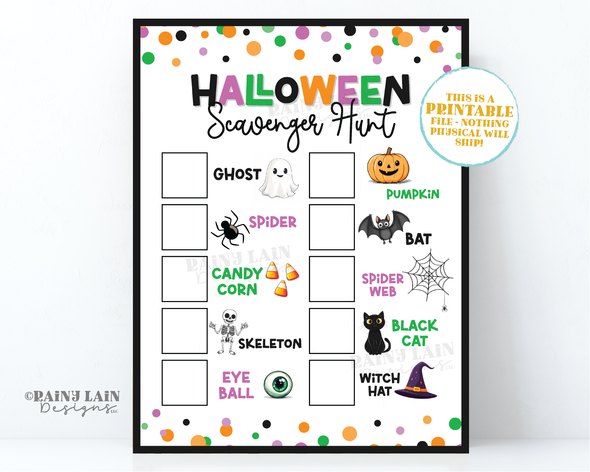 Halloween Candy Dice Game, Printable Party Games, Instant Download, Digital (Copy)