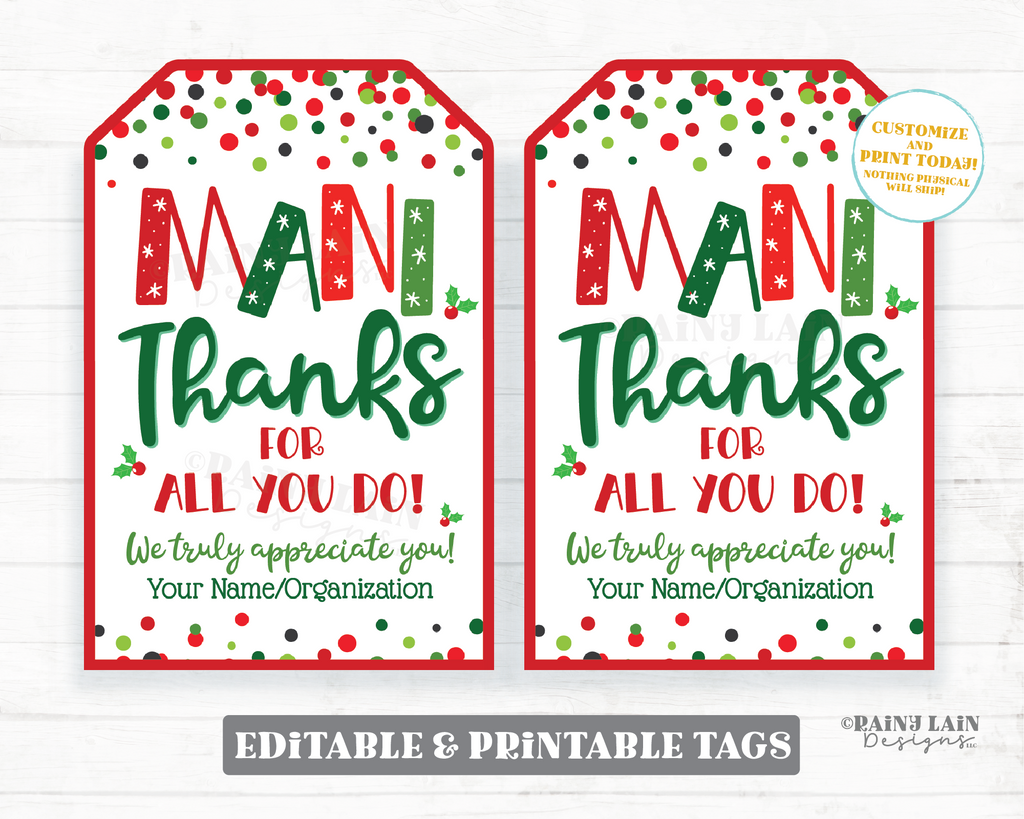 Mani Thanks for all you do Tag Christmas Gift Manicure Pedicure Nail P – Rainy Lain Designs LLC mani-thanks-for-all-you-do-tag-christmas-gift-manicure-pedicure-nail-p-rainy-lain-designs-llc