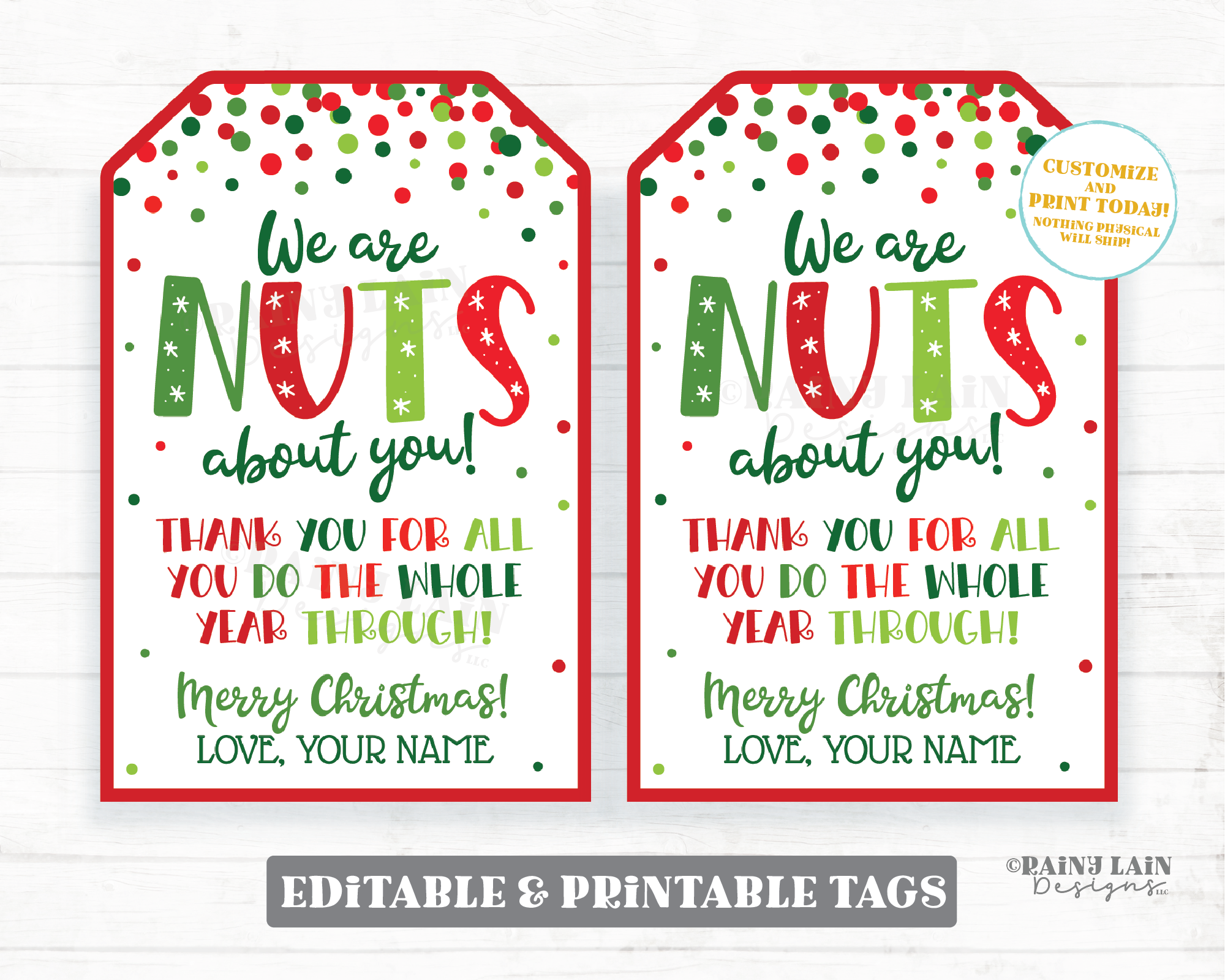 we-are-nuts-about-you-christmas-tag-holiday-nutcracker-gift-teacher-st-rainy-lain-designs-llc for Free Printable Nutcracker Gift Tags We are Nuts about you Christmas Tag Holiday Nutcracker Gift Teacher St – Rainy Lain Designs LLC for Free Printable Nutcracker Gift Tags