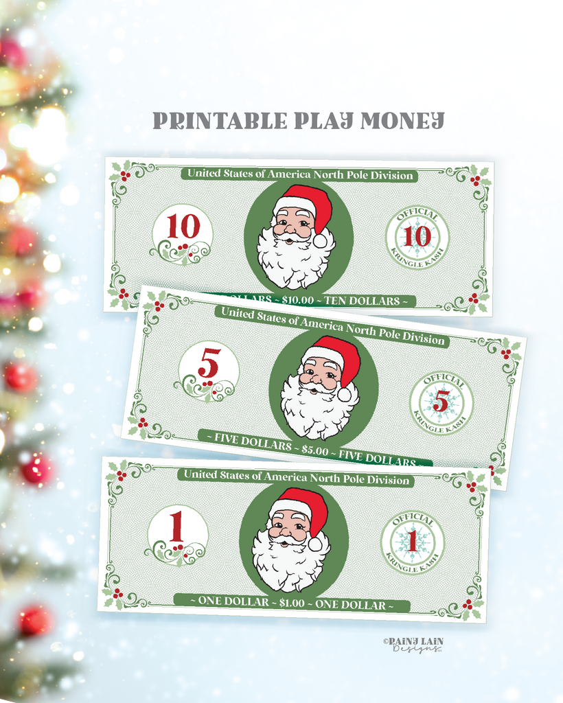 santa-money-printable-north-pole-play-money-christmas-stocking-stuffe-rainy-lain-designs-llc for Free Printable Christmas Play Money Santa Money Printable North Pole Play Money, Christmas Stocking Stuffe – Rainy Lain Designs LLC for Free Printable Christmas Play Money