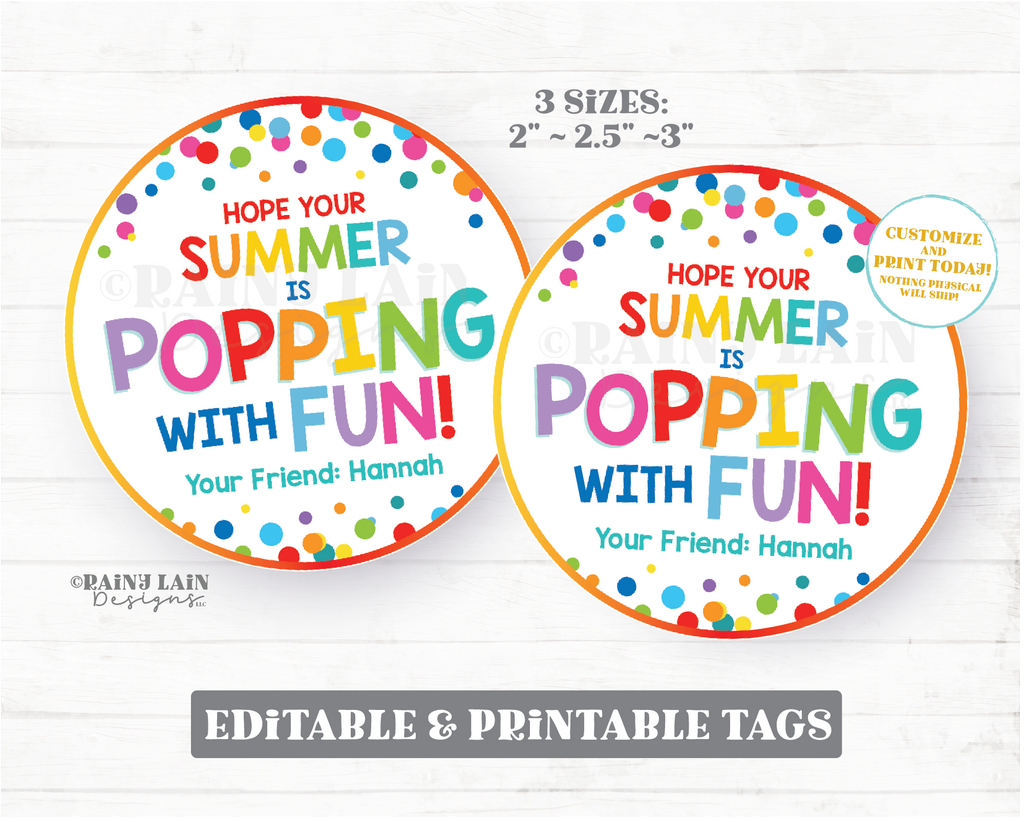 Popcorn Label Printable