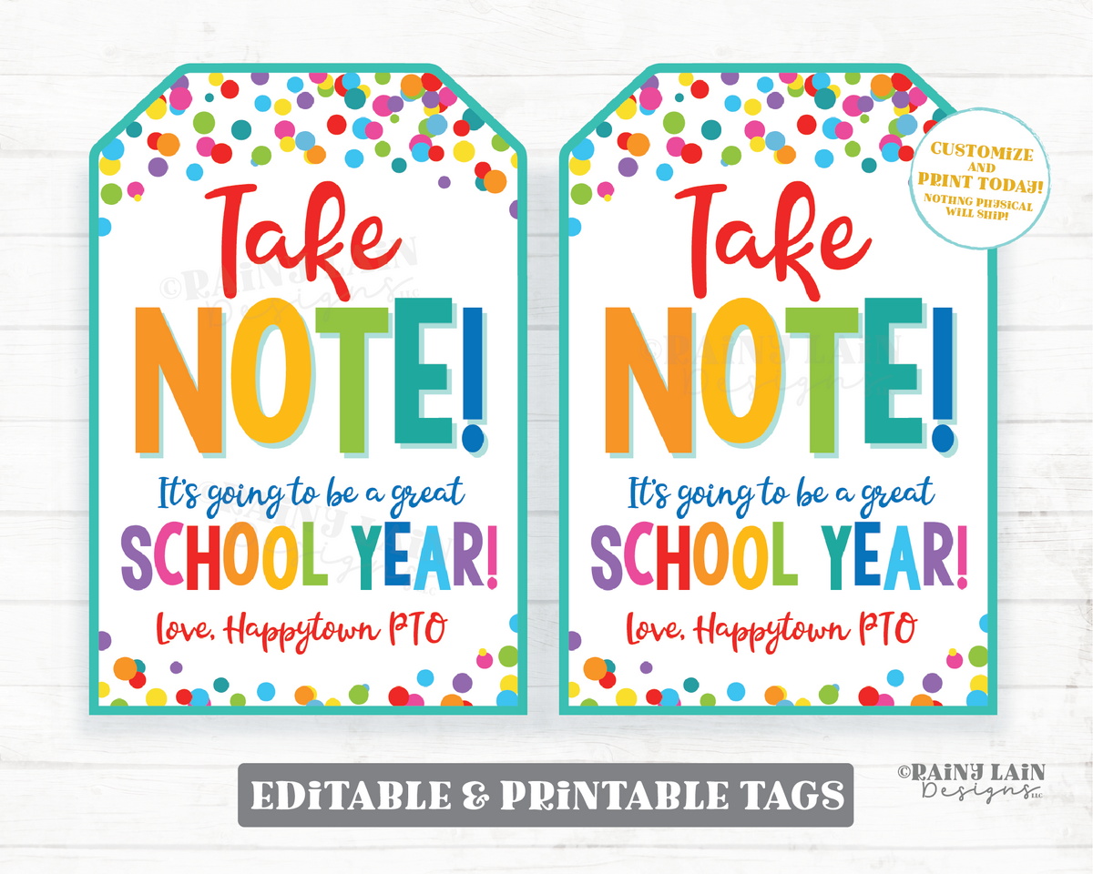 Take Note Great School Year Tag Notebook Editable First Day Of School take-note-great-school-year-tag-notebook-editable-first-day-of-school