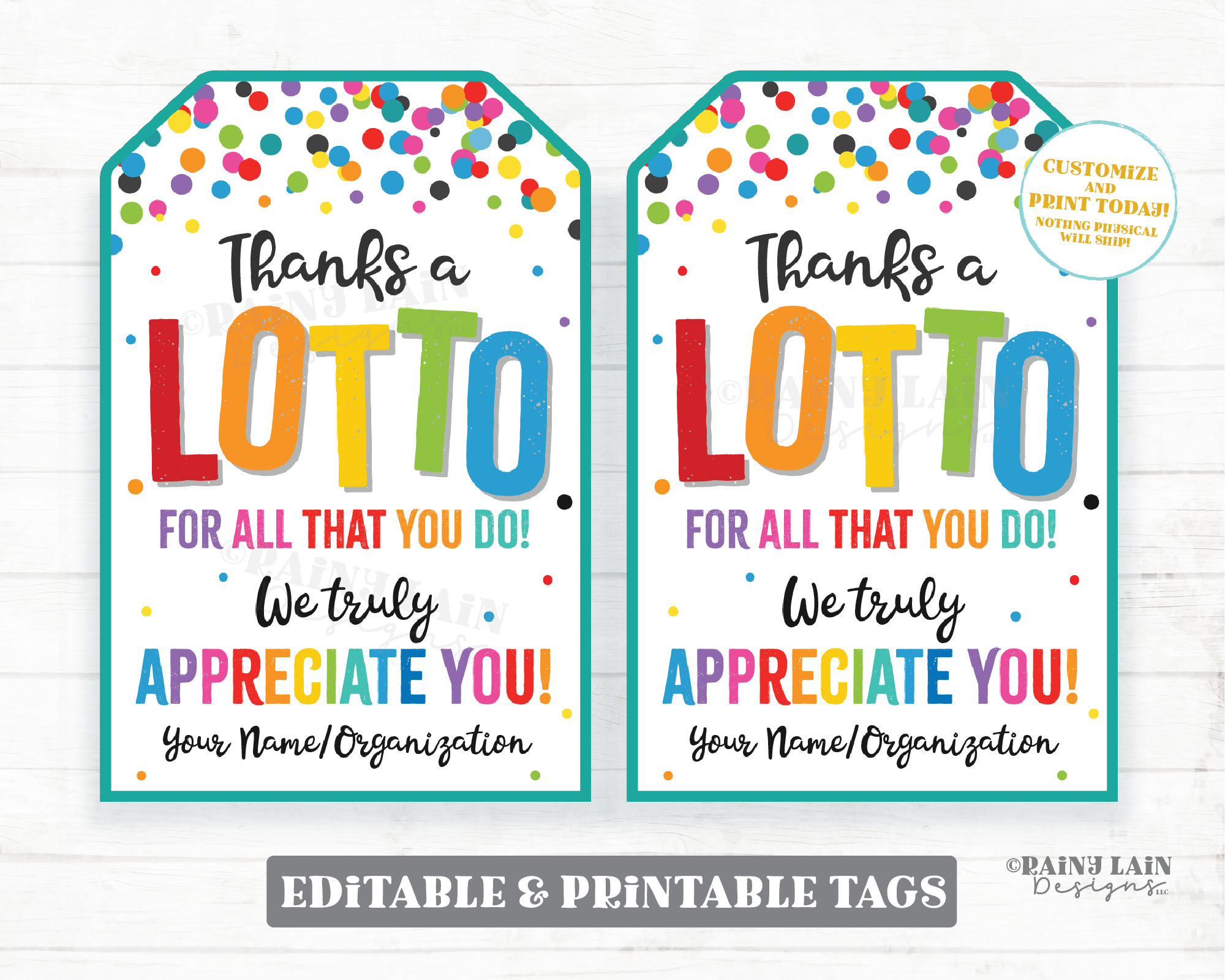 Thanks A Lotto For All You Do Free Printable