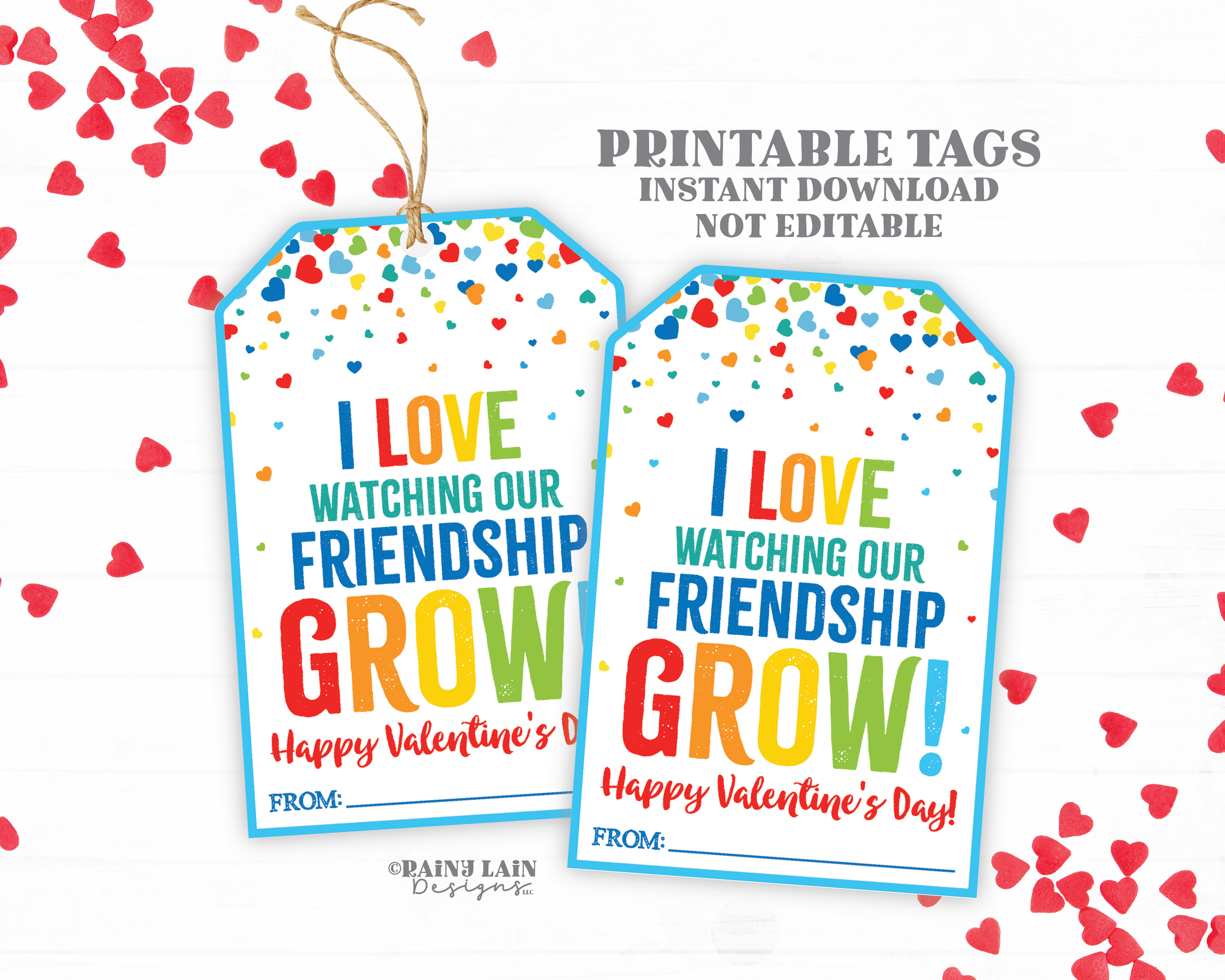 friendship plant seeds Love Watching Our Friendship Grow Valentine Tag, Expandable Grow Toy, – Rainy Lain Designs LLC