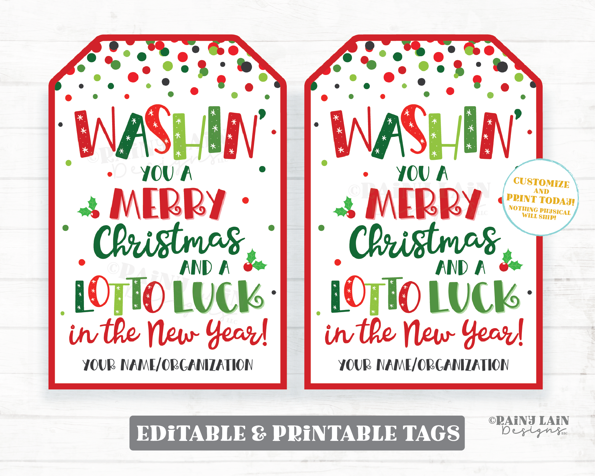 Washing You a Merry Christmas and a Lotto Luck in the New Year