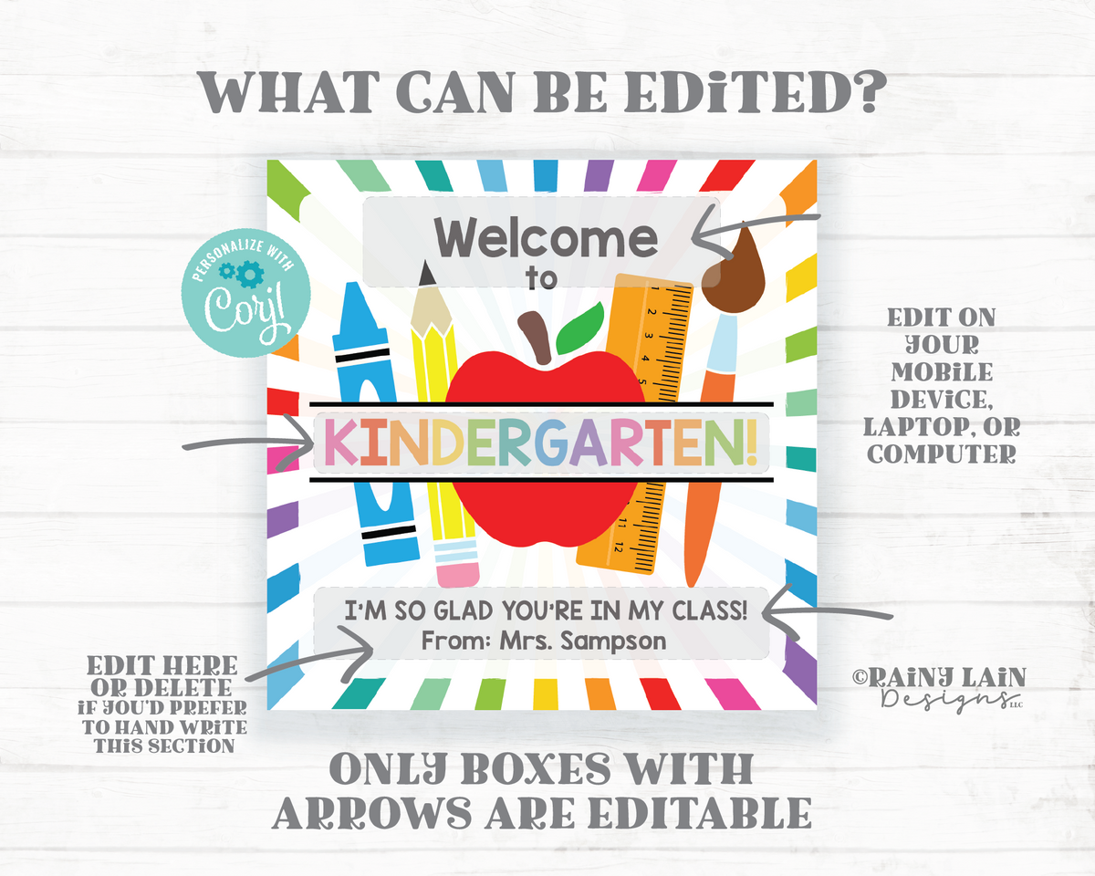 Welcome To Kindergarten Tag Preschool 2nd ANY Grade Back To School Fir welcome-to-kindergarten-tag-preschool-2nd-any-grade-back-to-school-fir