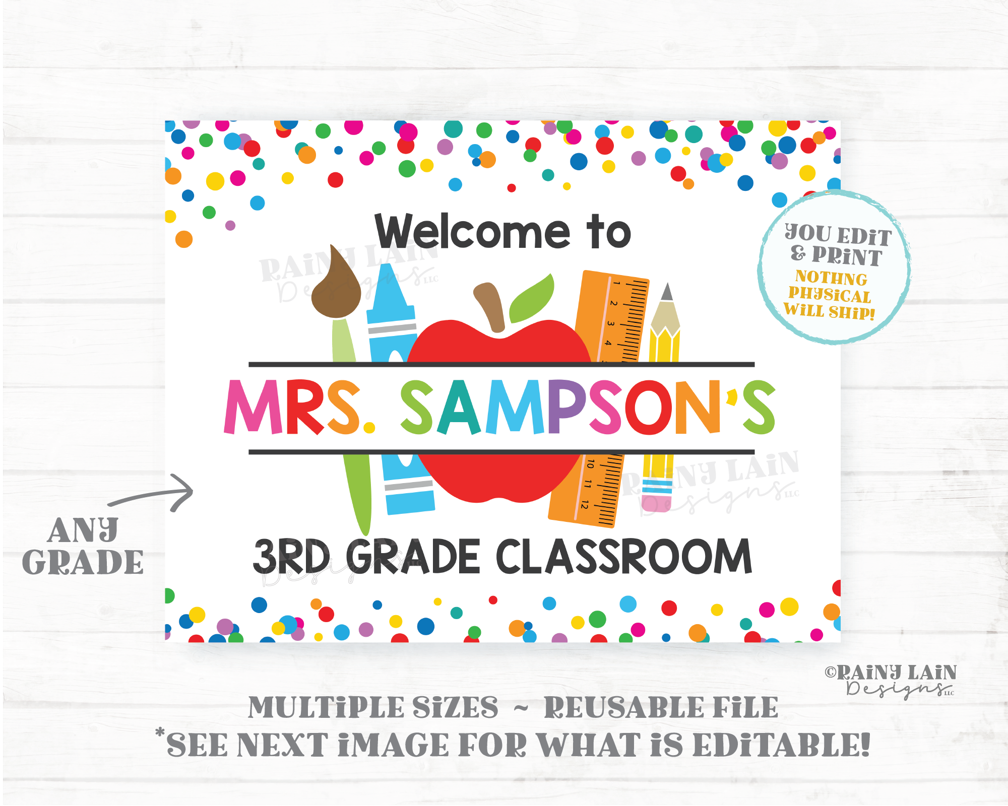 Classroom Pencil Teacher wholesalers Name Sign Round classroom-pencil-teacher-wholesalers-name-sign-round