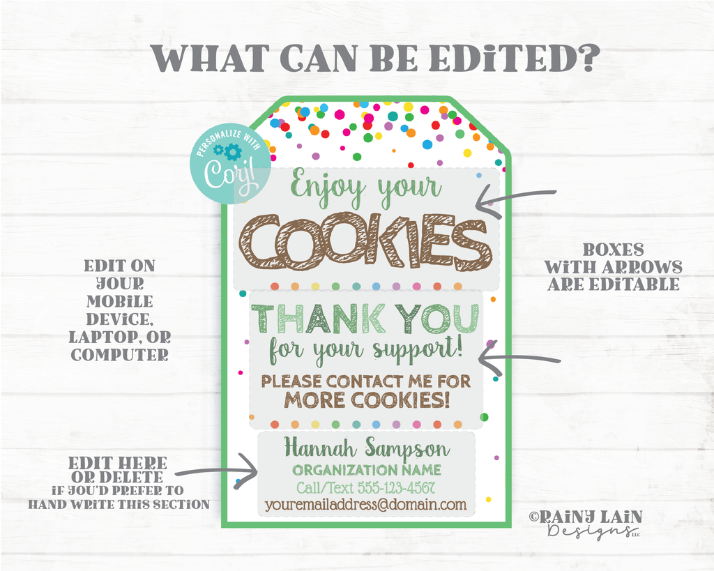 cookie printable shop