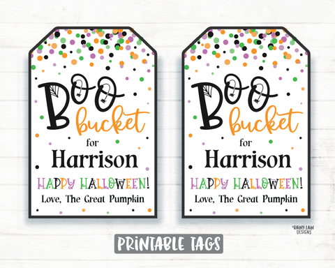Boo Bucket Tags Halloween Printable Halloween Tag Editable Halloween Favor Tags Halloween Boo Basket Tags 2020 Social Distancing Pandemic