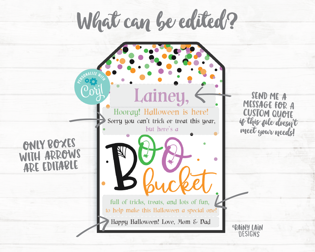 Boo Bucket Tags Halloween Printable Halloween Boo Basket Tags 2020 Hal ...