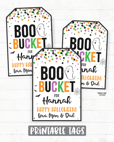 Boo Bucket Tags Halloween Favor Tags Halloween Boo Basket 2020 Halloween Printable Halloween Gift Tag Editable Social Distancing Pandemic