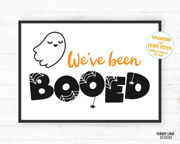 You've Been BOOed Instructions We've been BOOed Sign Halloween BOOed Printable Set, Ghost Sign Neighborhood game Halloween Boo Set Printable