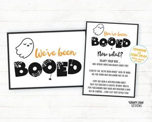 You've Been BOOed Instructions We've been BOOed Sign Halloween BOOed Printable Set, Ghost Sign Neighborhood game Halloween Boo Set Printable