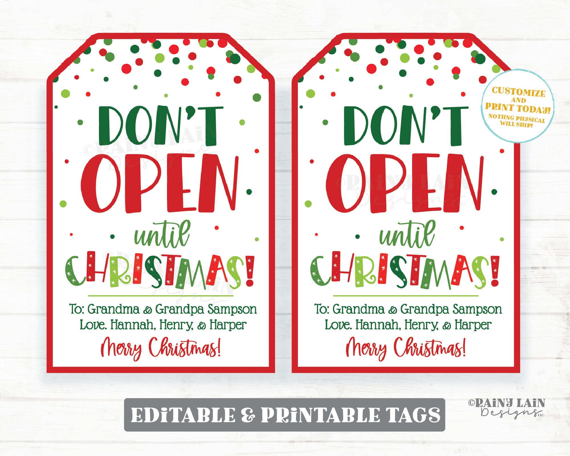 dontopenuntilchristmas image don't open until christmas tags, do not open gift tag, holiday tag