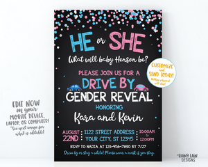 Drive By Gender Reveal Invitation Gender Reveal Drive By Parade Gender Reveal Drive By Invite Through Gender Reveal Invite Social Distancing