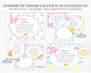 Easter Scavenger Hunt Easter Egg Hunt Printables Easter Treasure Hunt Bunny Clues Notes from the Easter Bunny Scavenger Hunt Printable