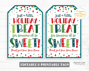Holiday Treat for someone Oh So Sweet Tag Holiday Appreciation Gift Tags Christmas Favor Employee Company Staff Teacher Thank you Treat tag