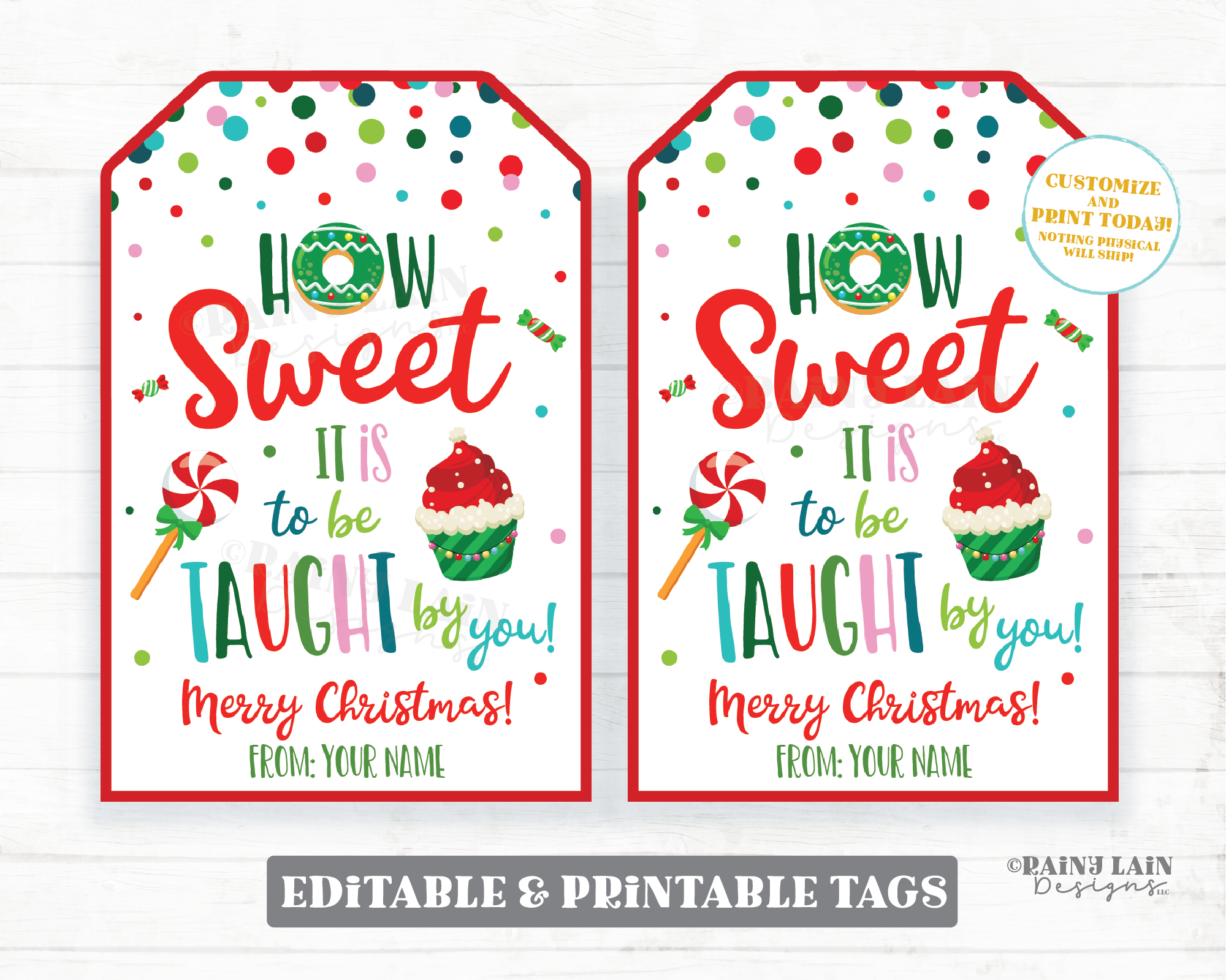 How sweet it is to be taught by you tag Teacher Christmas Gift Tag Tea – Rainy Lain Designs LLC how-sweet-it-is-to-be-taught-by-you-tag-teacher-christmas-gift-tag-tea-rainy-lain-designs-llc