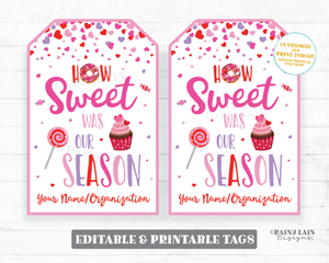 How sweet was our Season Tag Sports team teammate Basketball soccer Valentine Treat Candy Donut Cupcake Sucker Lollipop Printable Kid End of