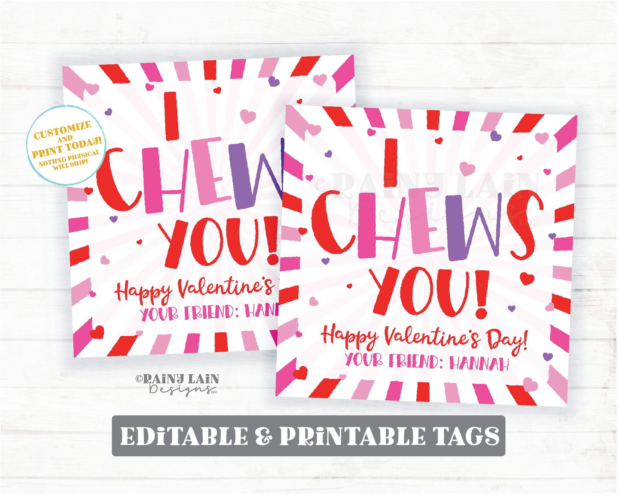 ichewsyou redpinkstarburstsq image i chews you valentine's day tag bubble gum valentine gum ball