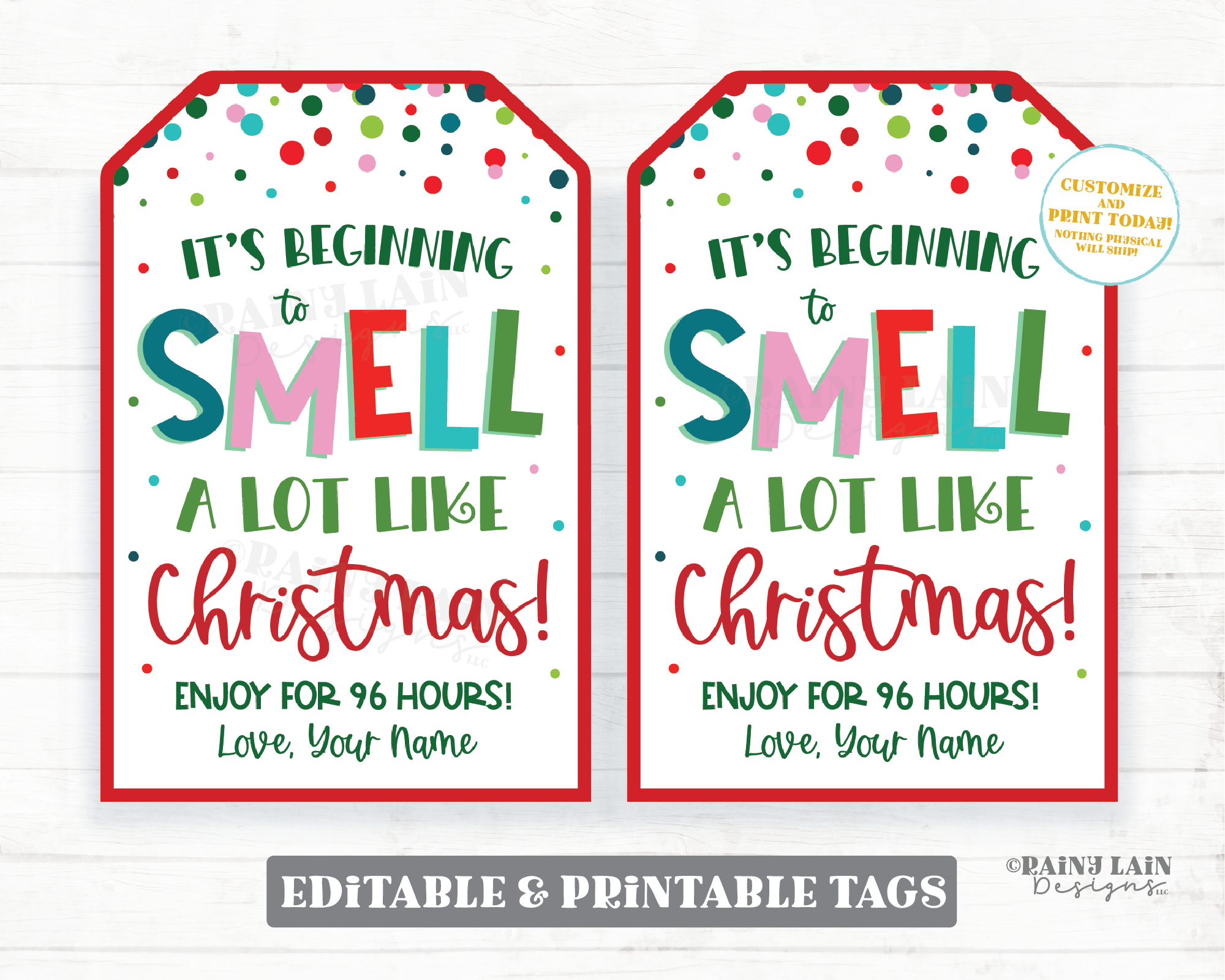 It's Beginning to Smell a lot Like Christmas Tag Holiday Gift Stovetop Potpourri Candle Essential Oils Employee Staff Teacher PTO Thank you