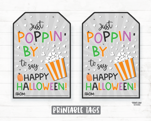 Popcorn Thank You Tag just poppin by to say happy halloween popcorn tag Just Poppin By Tag Popping by teacher, staff, employee appreciation