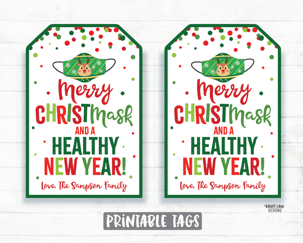 Merry Christmask Face Mask Gift Tag Christmas Tags Employee Appreciation Tag Company Essential Staff Teacher Mask Tag Christ-Mask Favor Tags