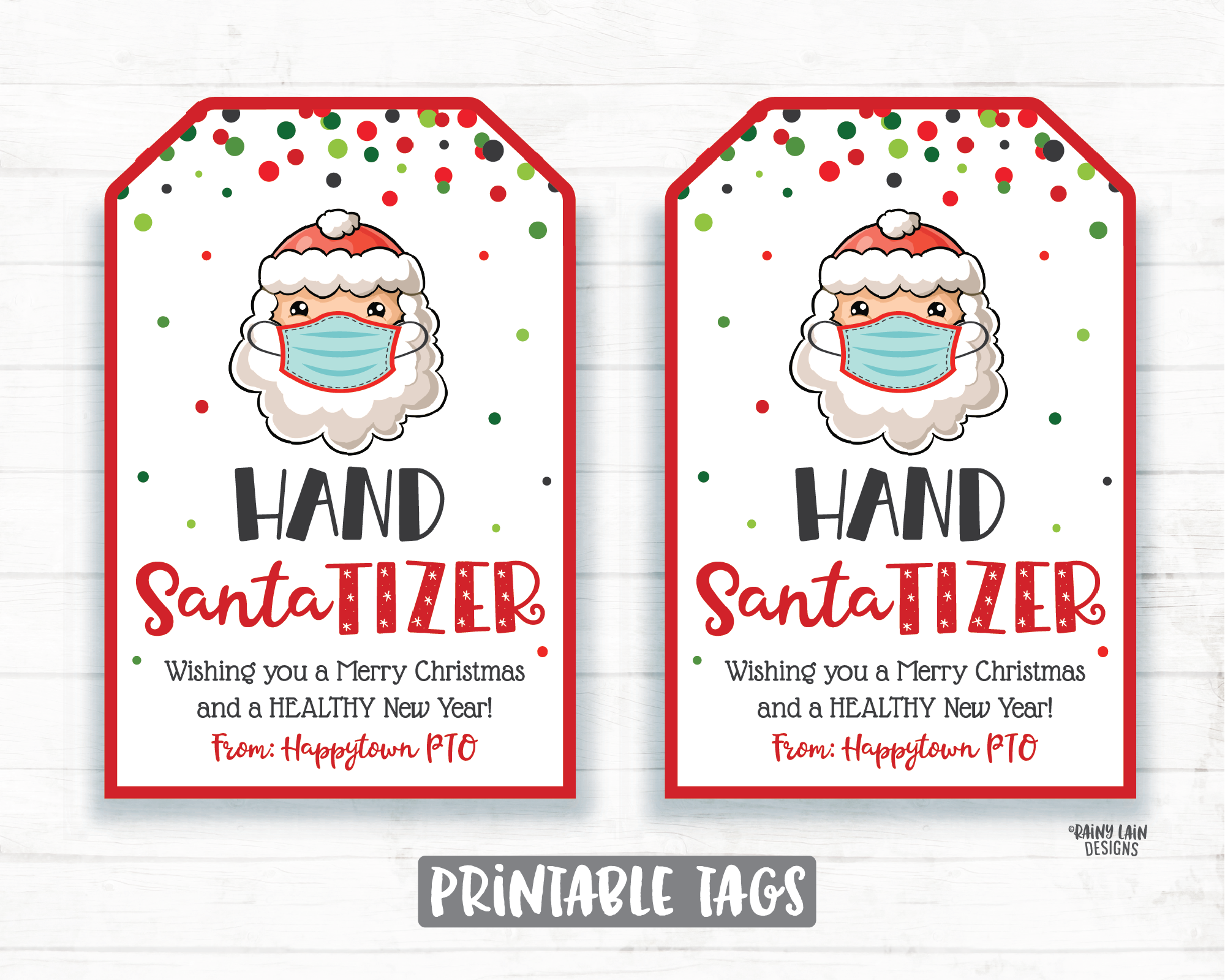 Hand Sanitizer Christmas Printable Hand Sanitizer Christmas Printable