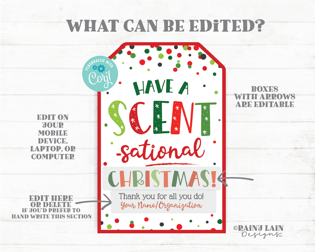 Editable Stovetop Potpourri Christmas Gift Tag, Teacher Gift
