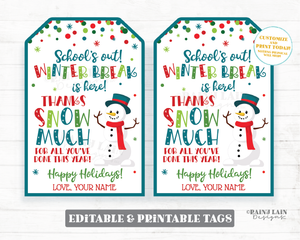 Thank you for all you do Christmas tag Appreciate Holiday Gift Tags Ch –  Rainy Lain Designs LLC