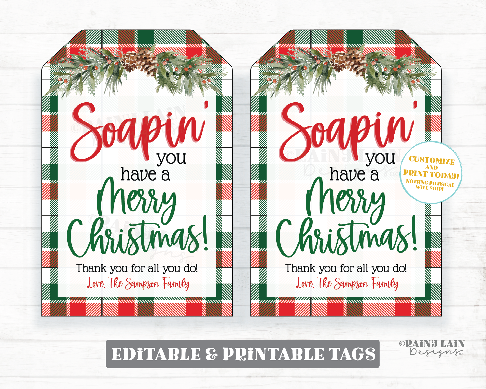 soapinmerrychristmas plaid image soapin you have a merry christmas gift tag holiday soap tags hand